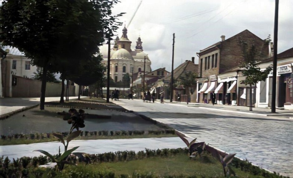 Улица Тадеуша Костюшко в Пинске в 1935 году