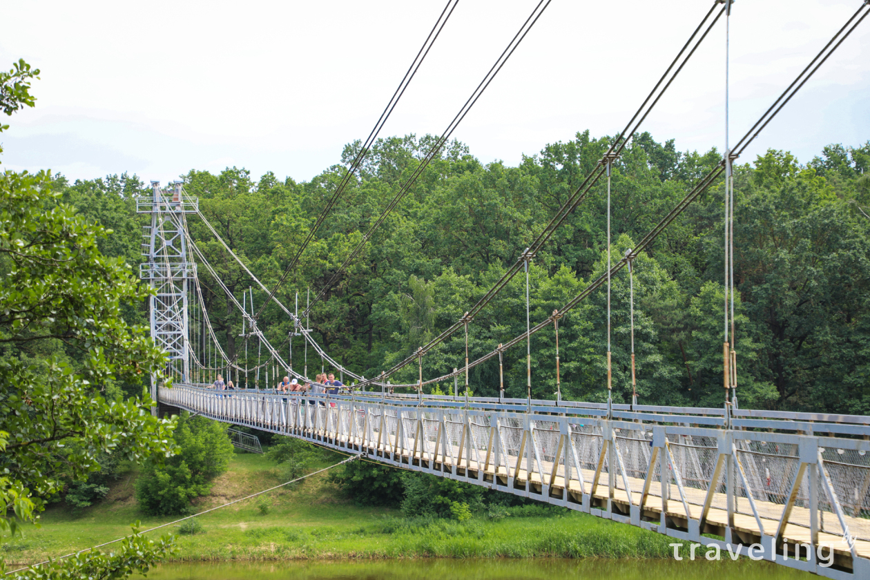 Подвесной мост через Нёман в Мостах