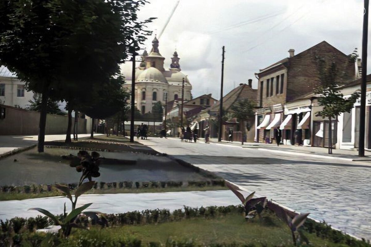 Улица Тадеуша Костюшко в Пинске в 1935 году