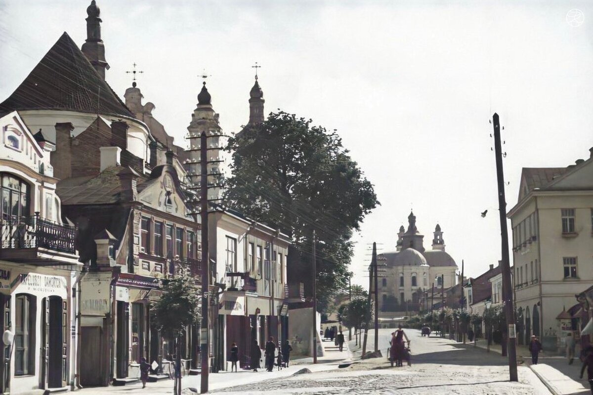 Улица Тадеуша Костюшко в Пинске в  1936 году