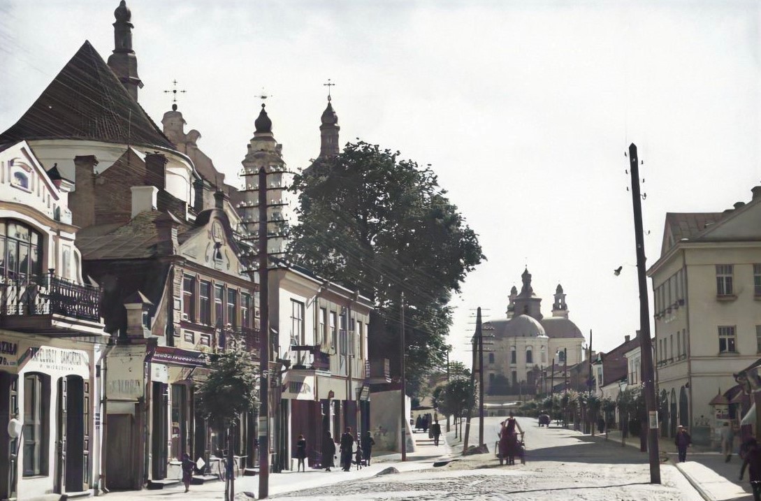 Улица Тадеуша Костюшко в Пинске в  1936 году